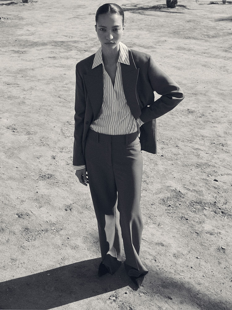 テーラードウールツイルブーツカットパンツ